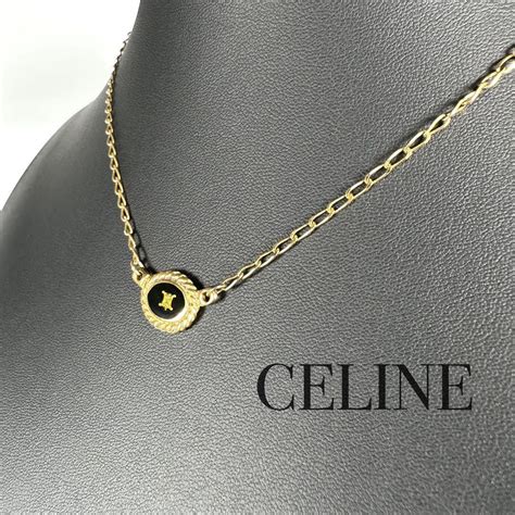 celine triomphe pendant necklace.